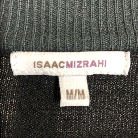 Isaac MIZRAHI Black 1/2 Zip Long Sleeve Sweater Sz M - Picture 8 of 9